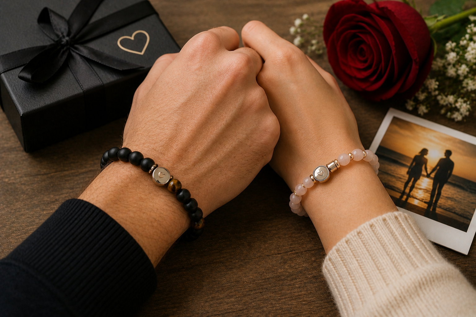 bracelet couple cadeau amour bracelet duo homme femme pierre naturelle