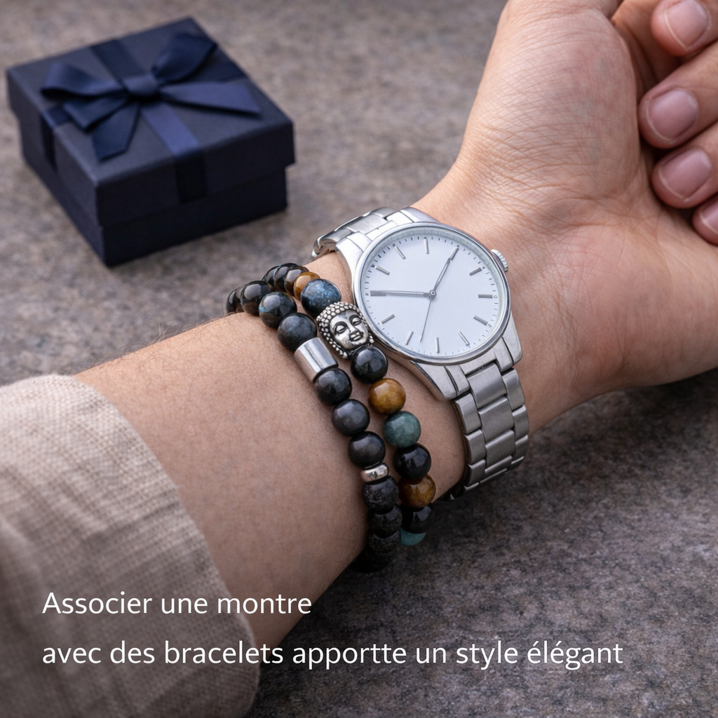 bracelet montre association style bracelet montre homme femme