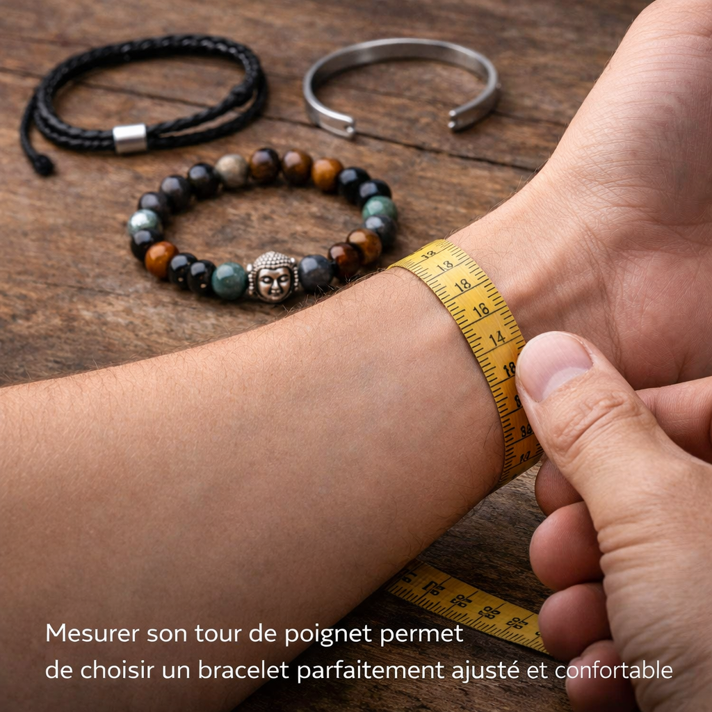 mesurer tour de poignet bracelet metre ruban guide taille bracelet