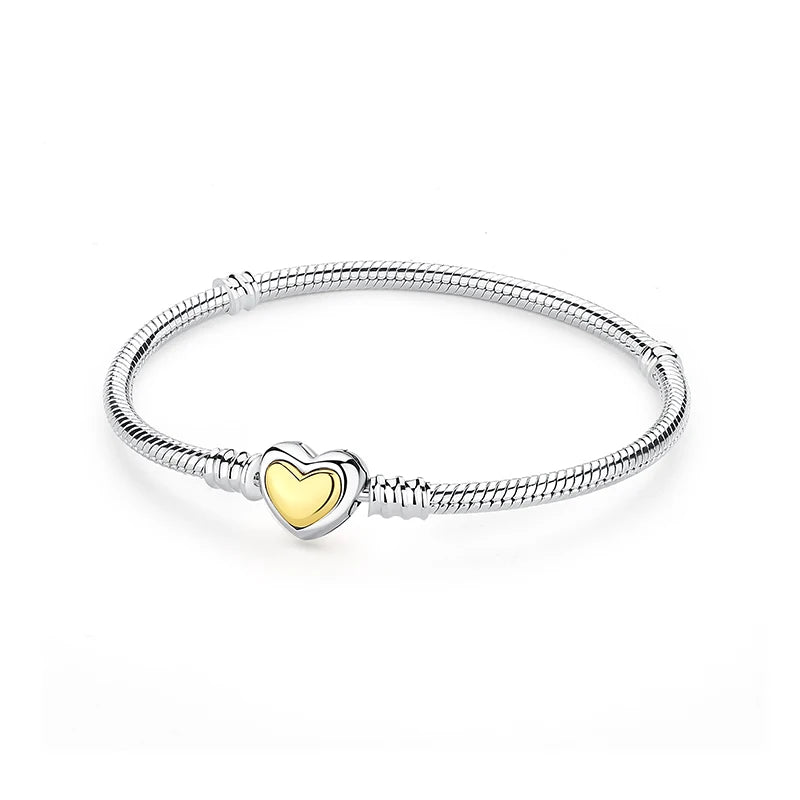 Bracelet Breloques Cœur Jaune | Opale