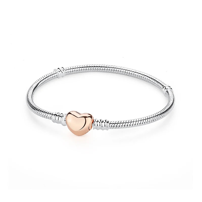 Bracelet Breloques Cœur Rose | Laurence