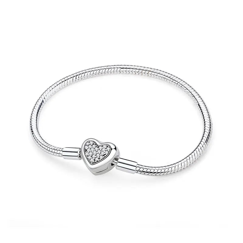 Bracelet Breloques Cœur Brillant | Roxanne