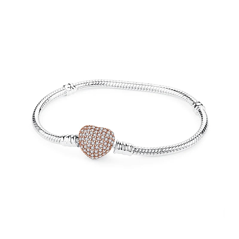 Bracelet Breloques Cœur Rose | Consuela