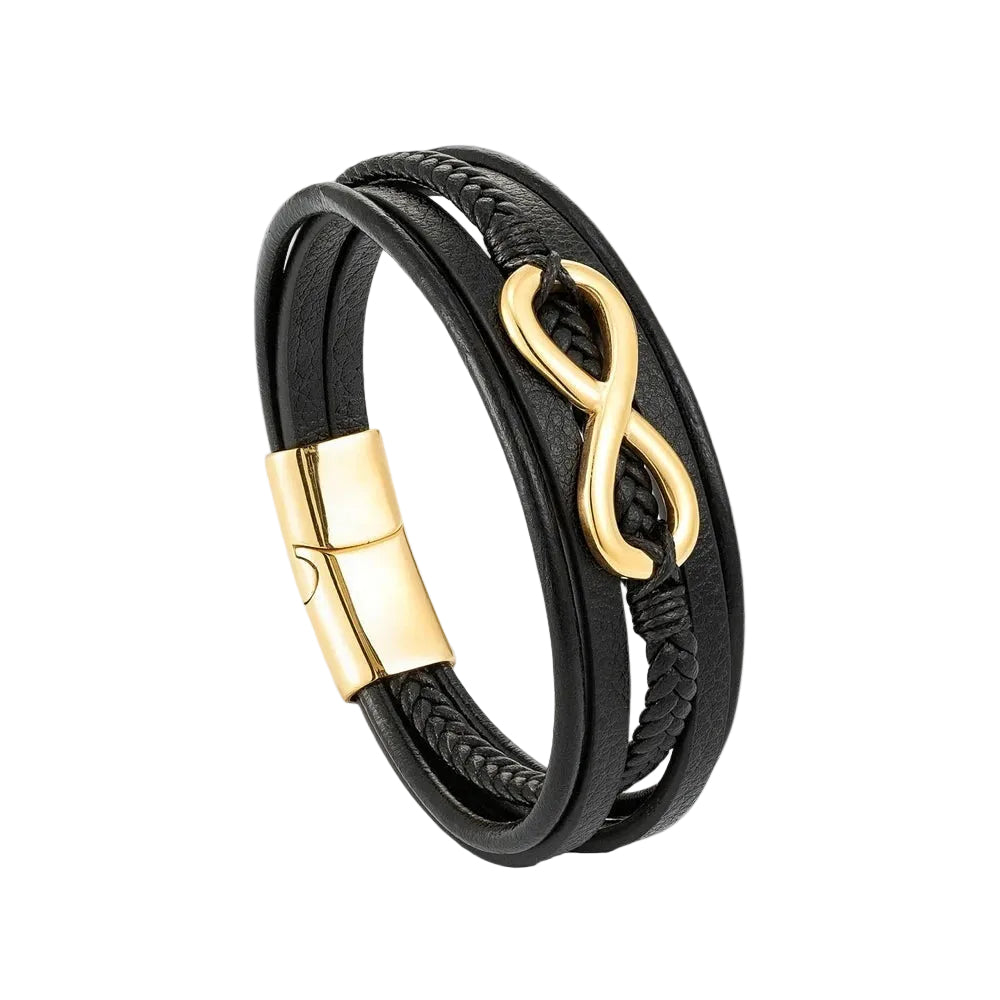 Bracelet Cuir Homme Infini Or | Sirius
