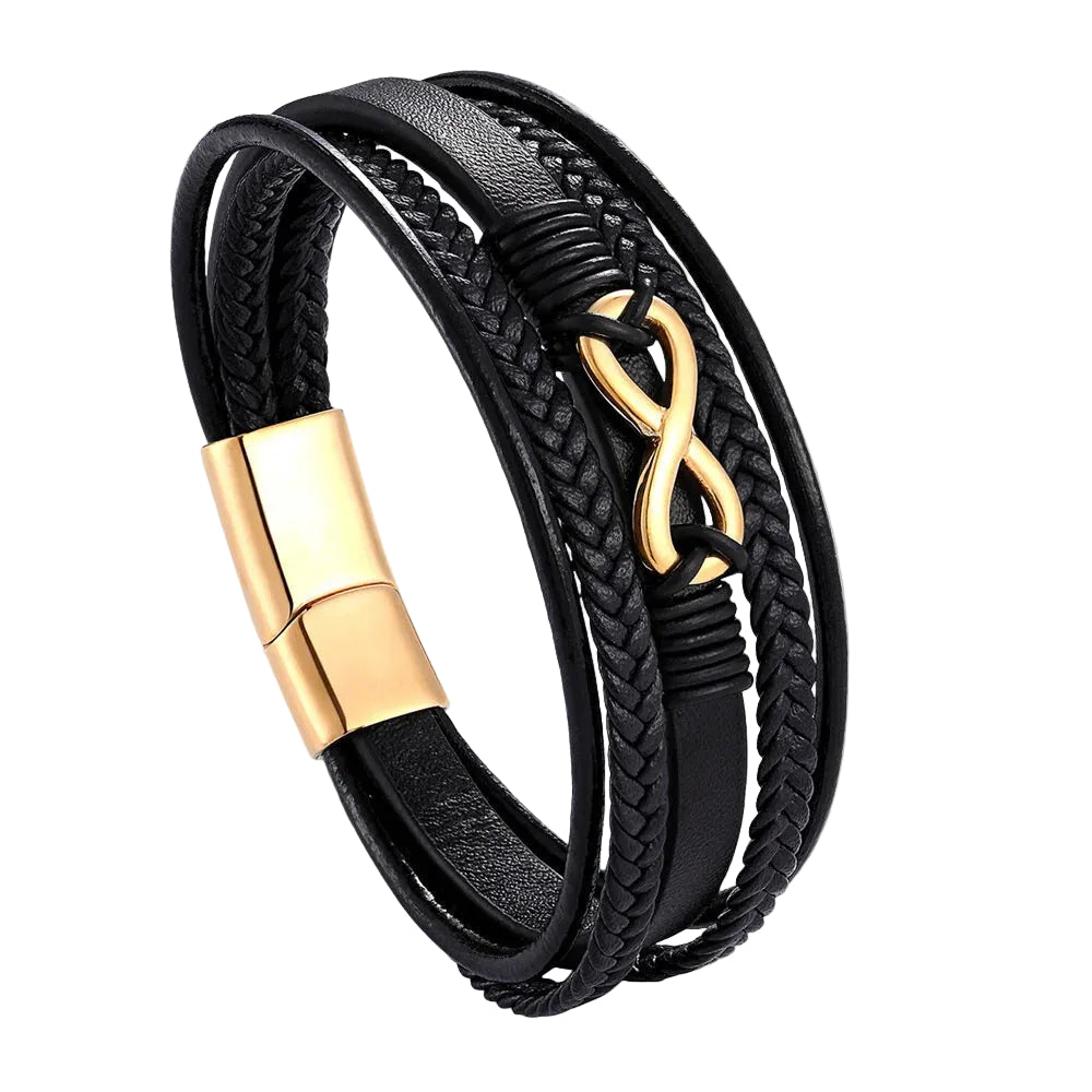 Bracelet Cuir Homme Infini Or | Vega