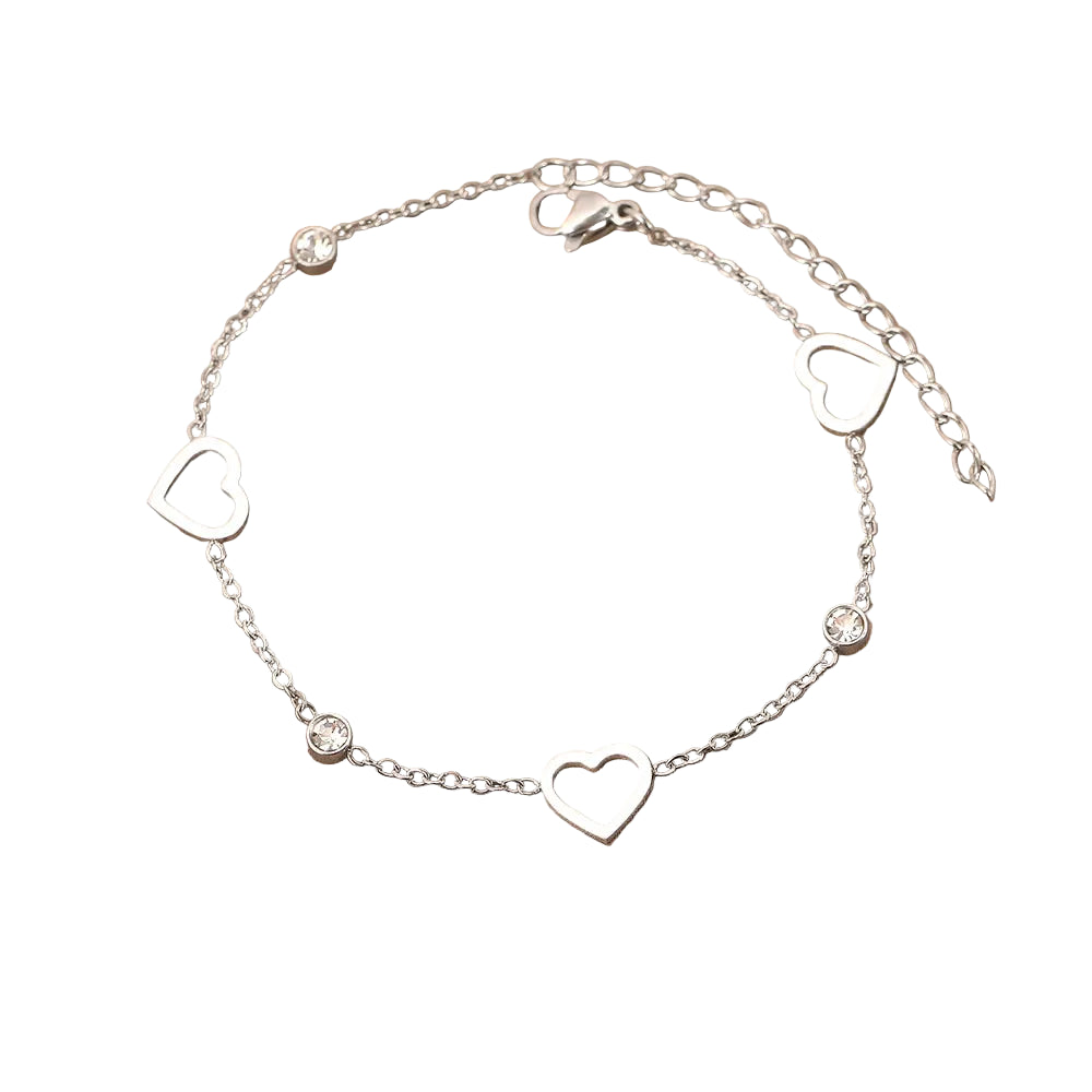 Bracelet Fin Cœur Argent Femme | Yasmine