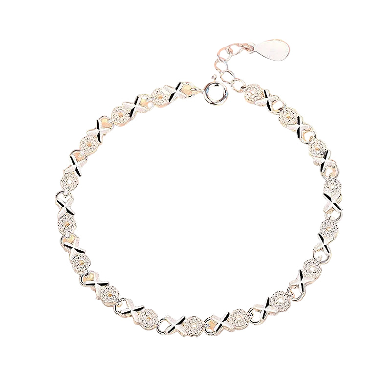 Bracelet Fin Croisé Argent Femme | Margaux