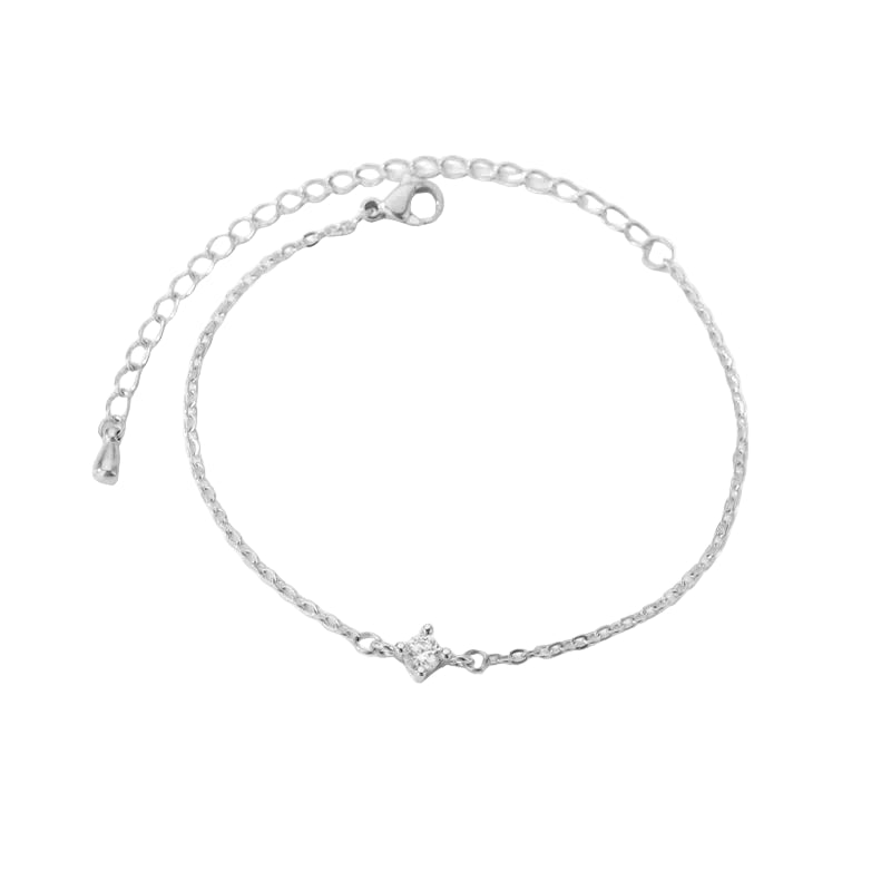 Bracelet Fin Diamant Argent Femme | Capucine