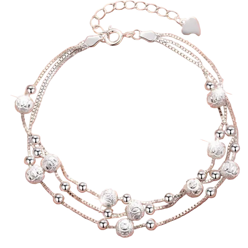 Bracelet Fin Perles Argent Femme | Lily