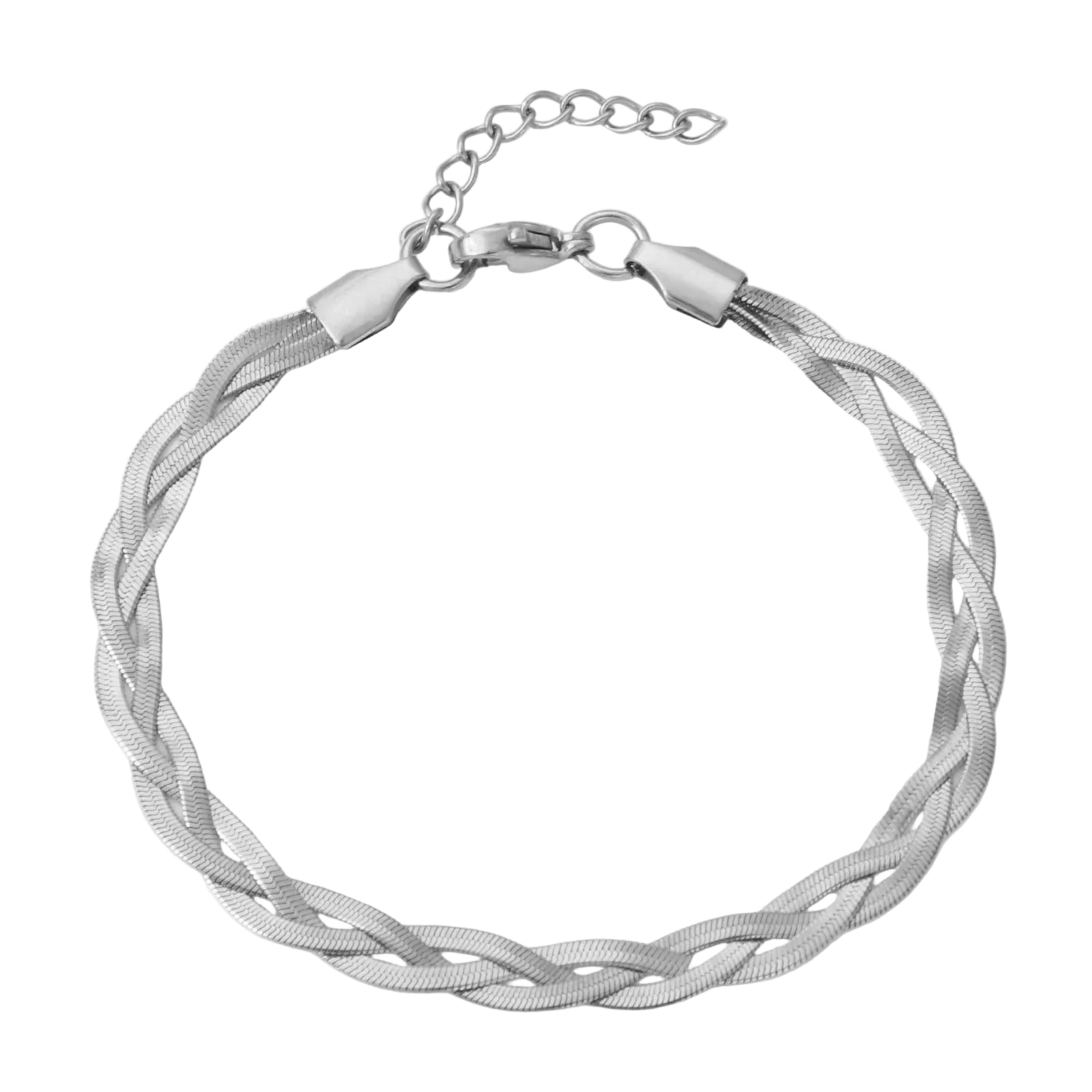 Bracelet Fin Torsadé Triple Argent Femme | Alicia
