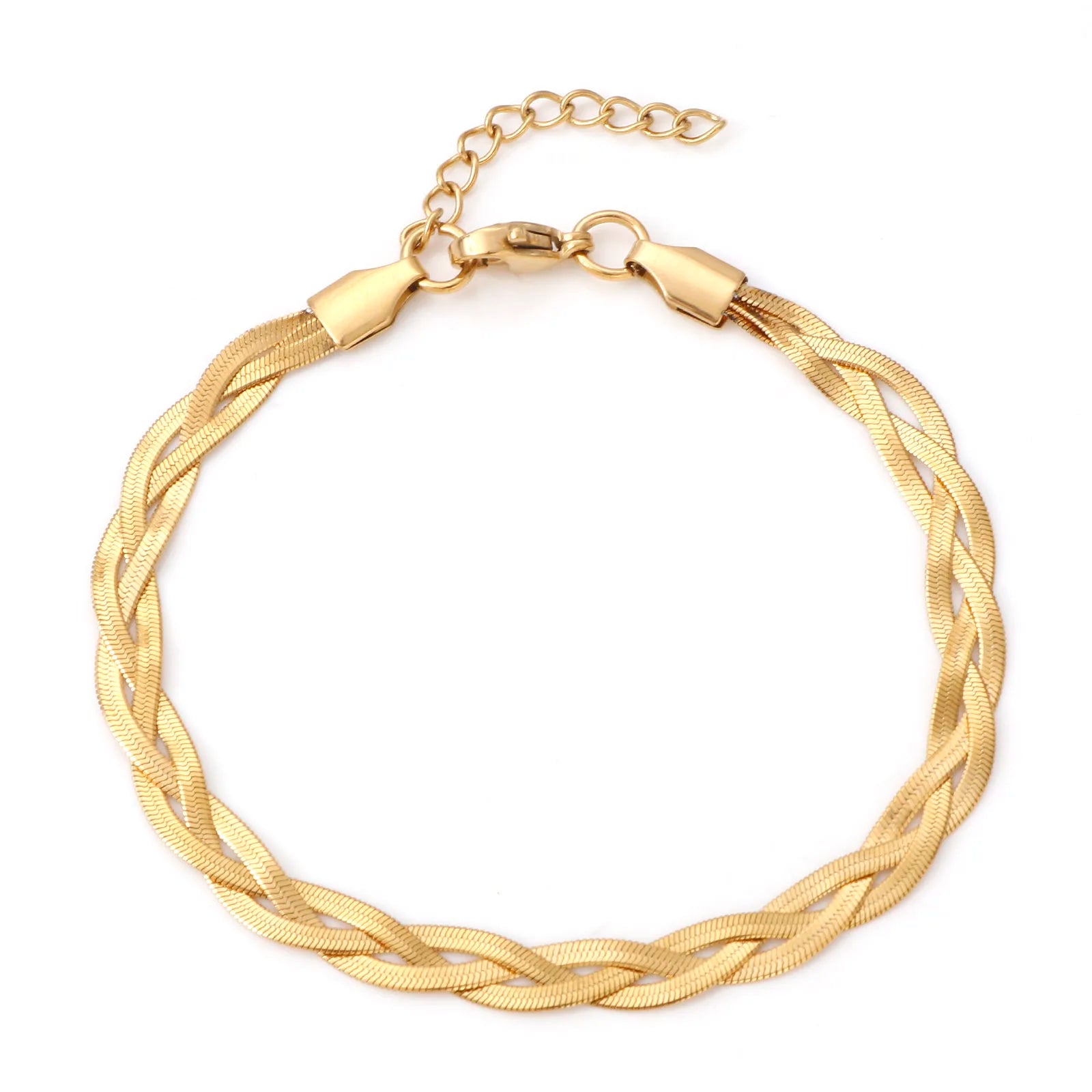 Bracelet Fin Torsadé Triple Or Femme | Mathilde