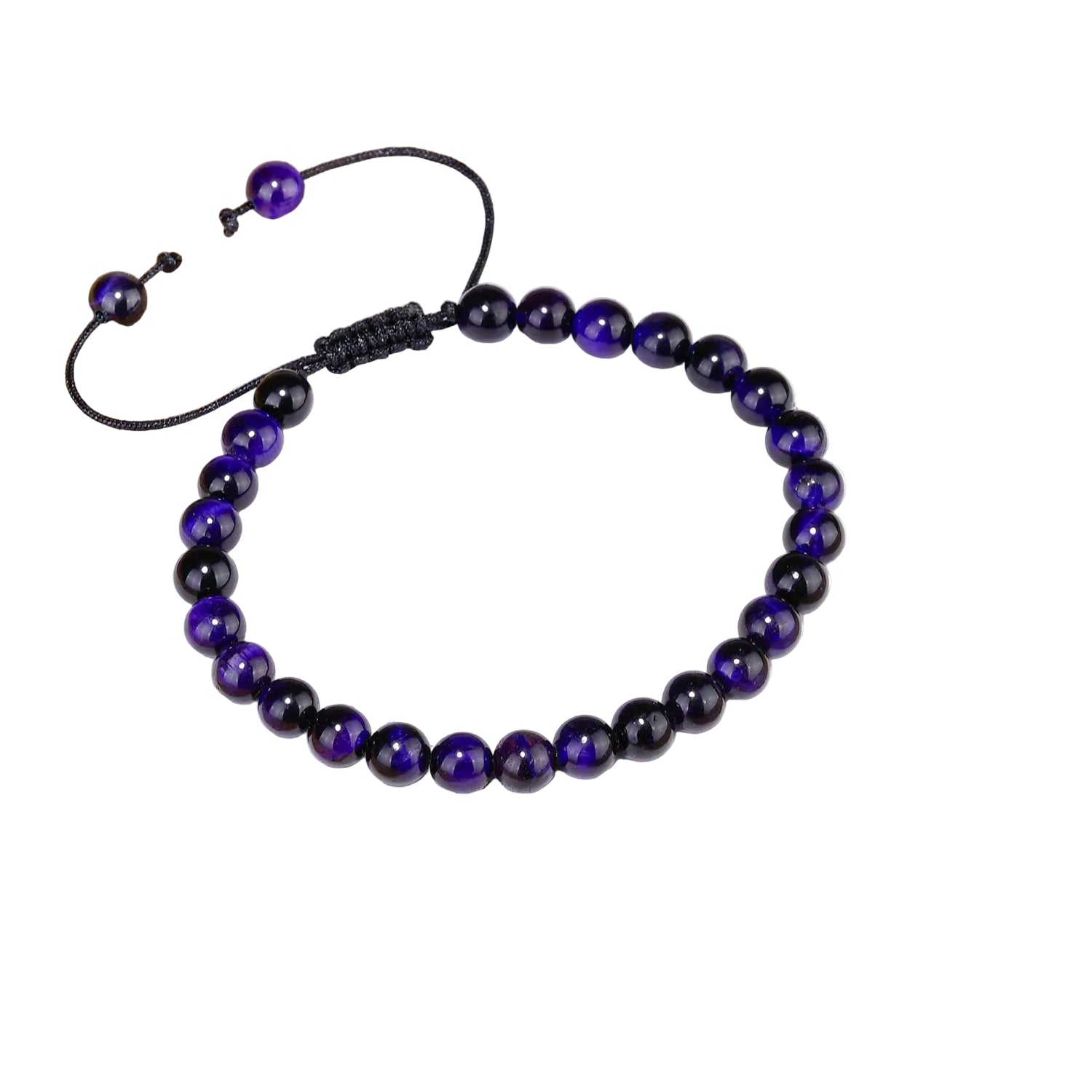 Bracelet Pierre De Lune Œil De Tigre Violet | Sharifa