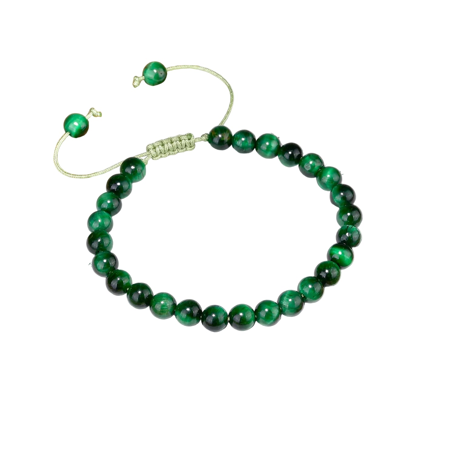 Bracelet Pierre De Lune Œil de tigre Vert | Christine
