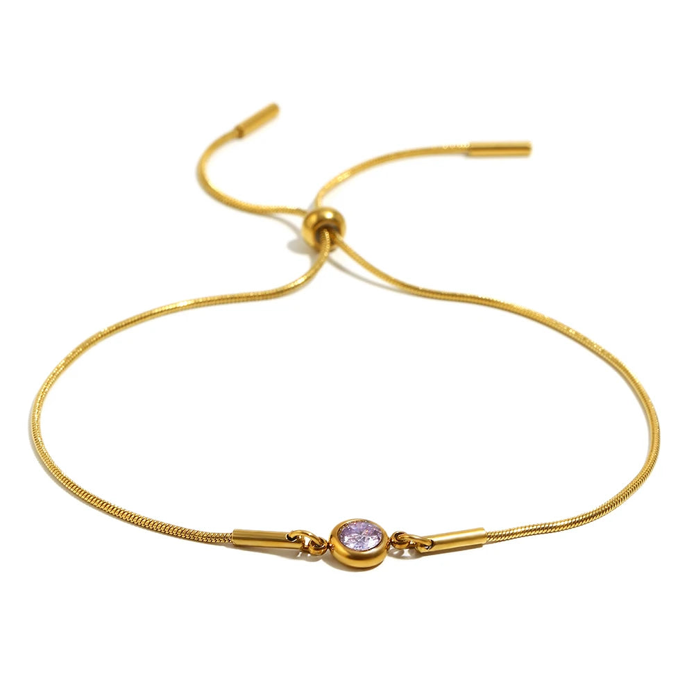 Bracelet Pierre de Naissance Améthyste Clair | Juin