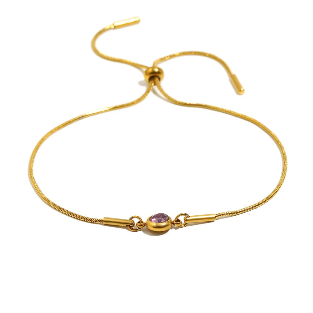 Bracelet Pierre de Naissance Améthyste | Février