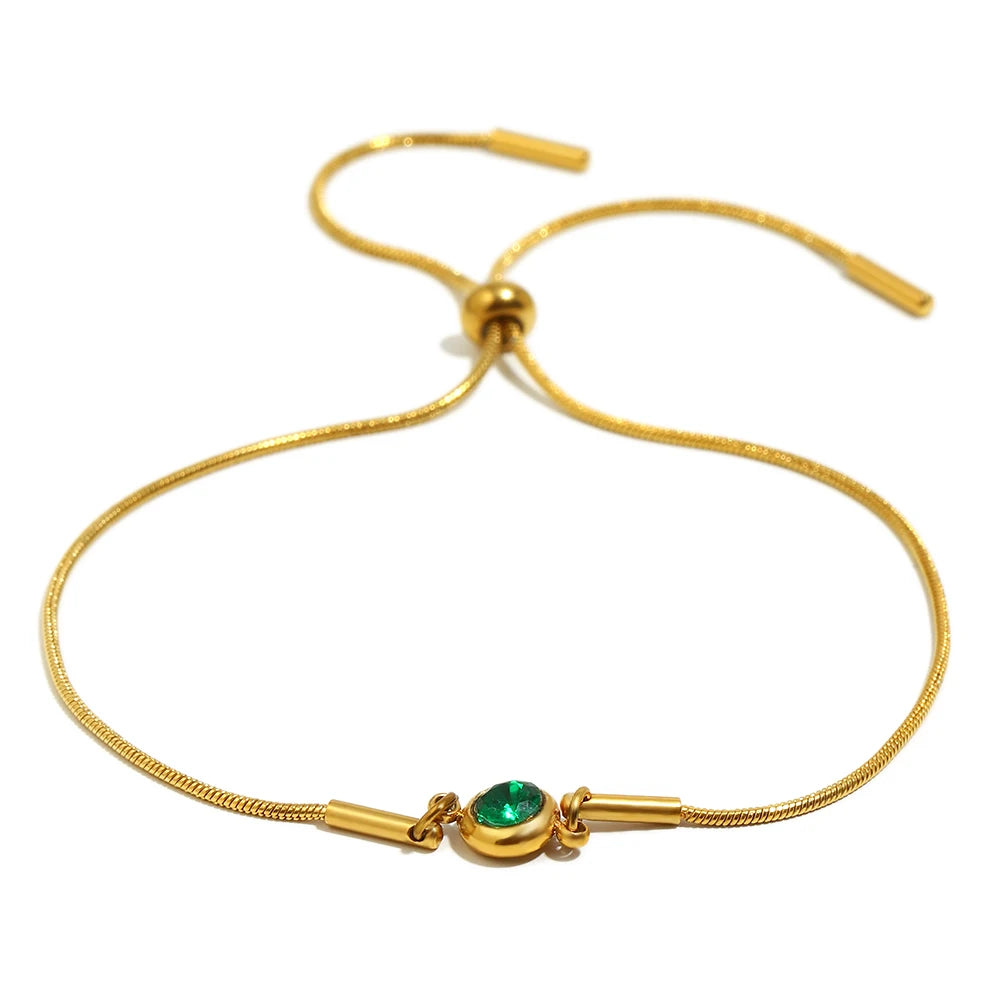 Bracelet Pierre de Naissance Emeraude | Mai