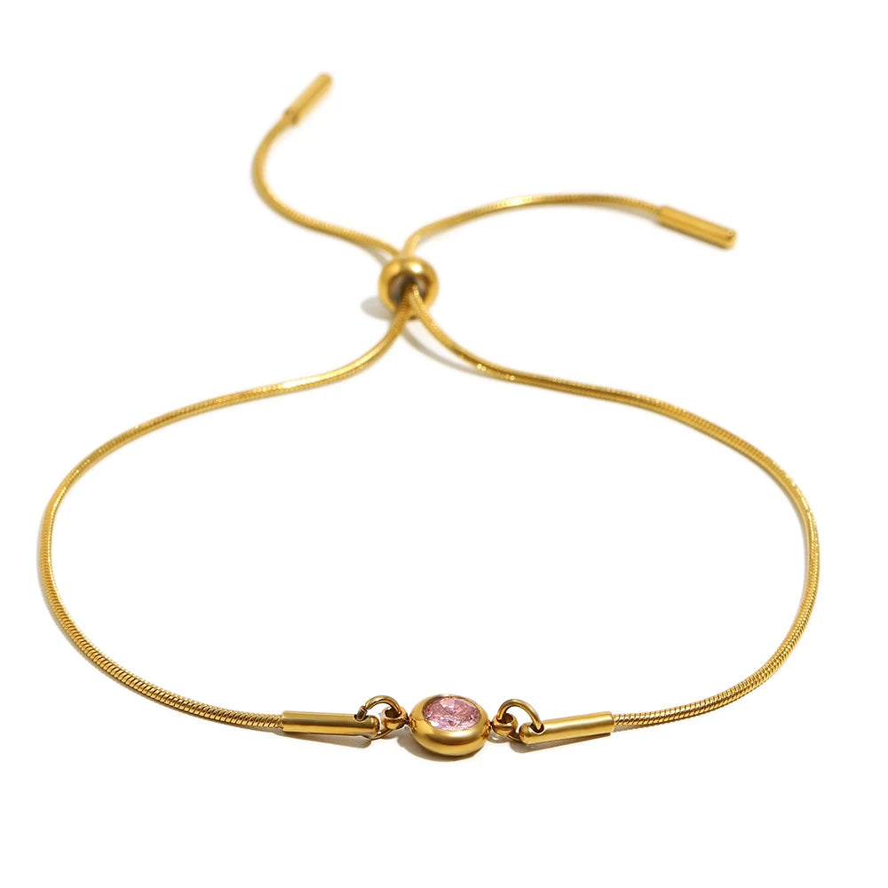 Bracelet Pierre de Naissance Quartz Rose | Octobre