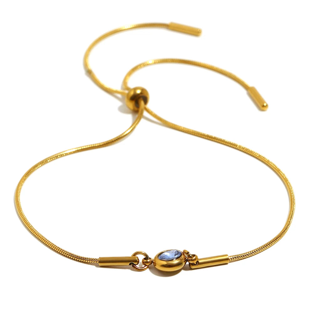 Bracelet Pierre de Naissance Topaze Bleu | Décembre