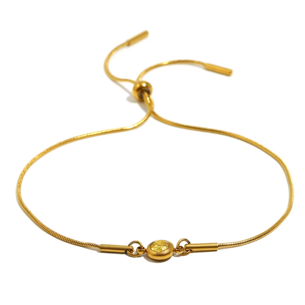 Bracelet Pierre de Naissance Topaze Jaune | Novembre