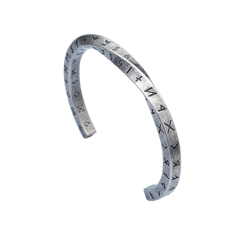 Bracelet Viking Mœbius Runes Argent | Thor