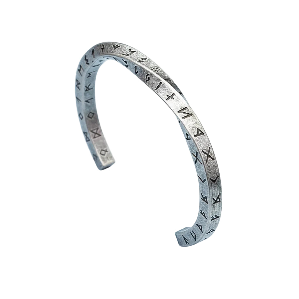 Bracelet Viking Mœbius Runes Métal | Knut