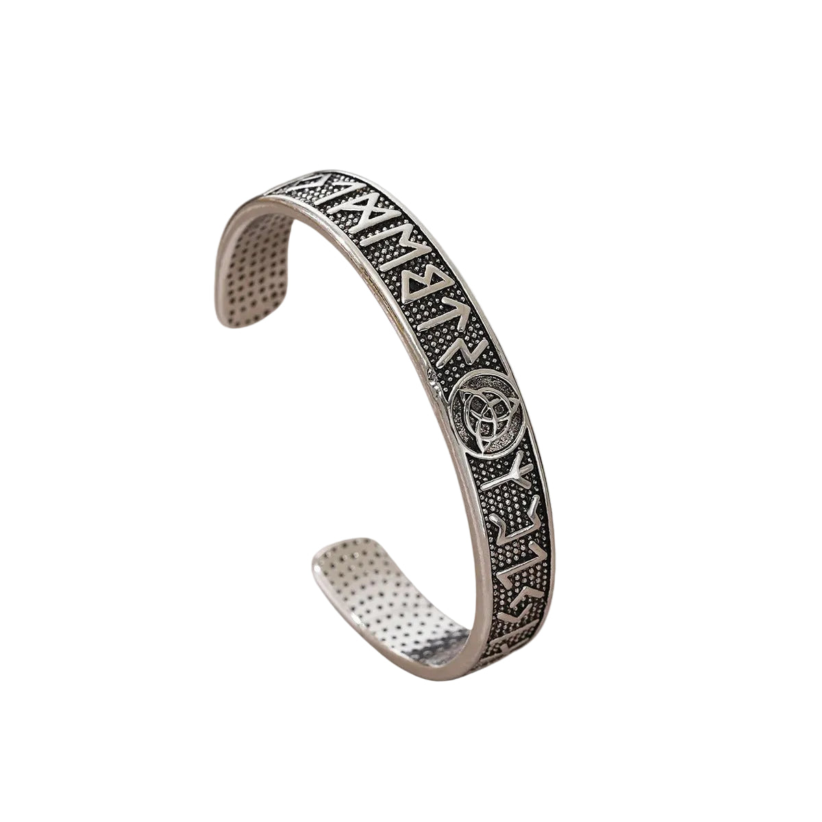 Bracelet Viking Plat Runes Argent | Egil