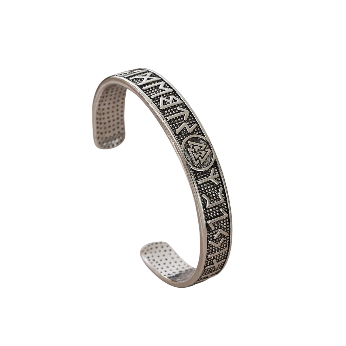 Bracelet Viking Plat Runes Argent | Ragnar