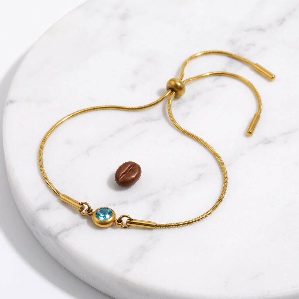 Bracelet Pierre de Naissance Aigue Marine | Mars