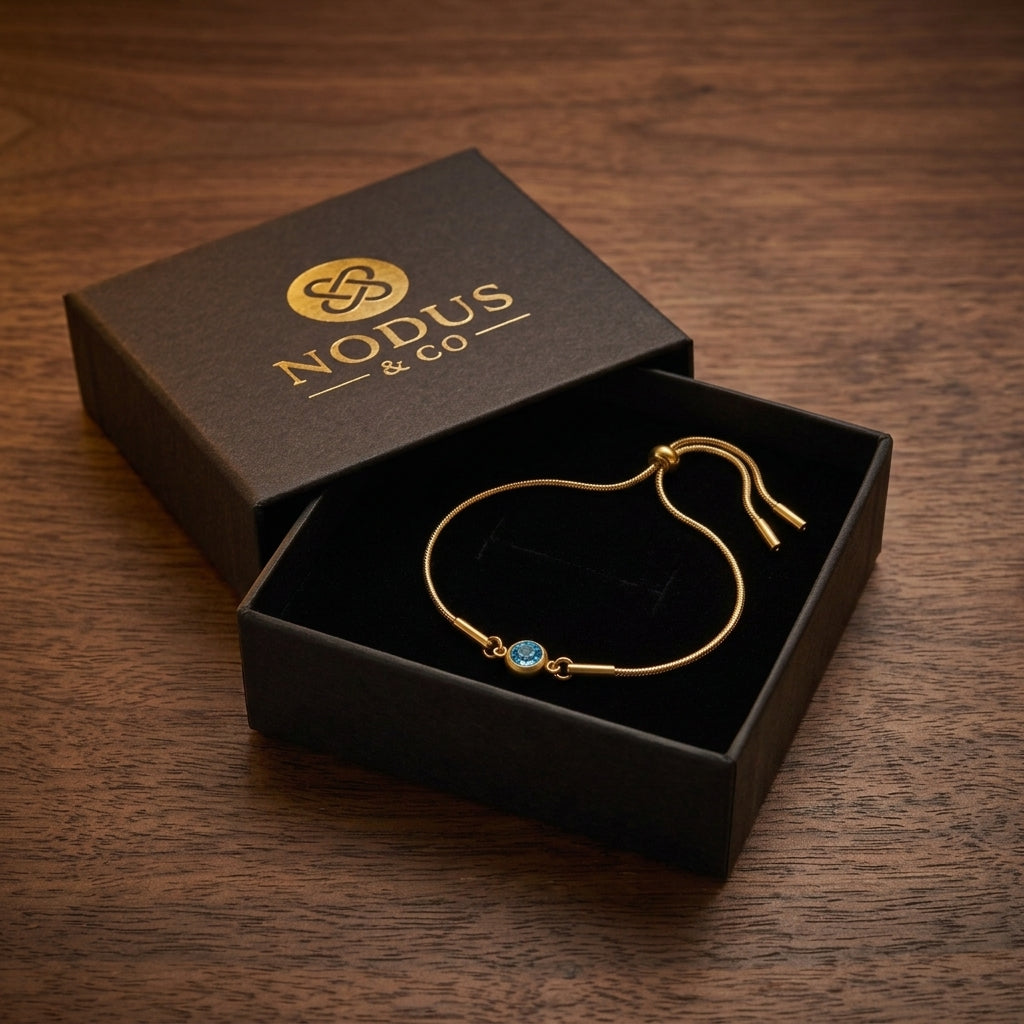 Bracelet Pierre de Naissance Aigue Marine | Mars