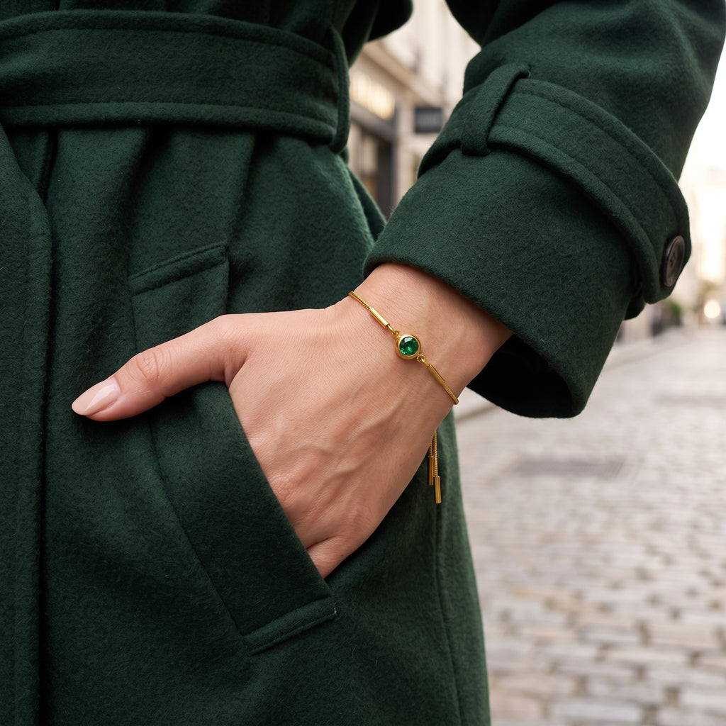 Bracelet Pierre de Naissance Emeraude | Mai