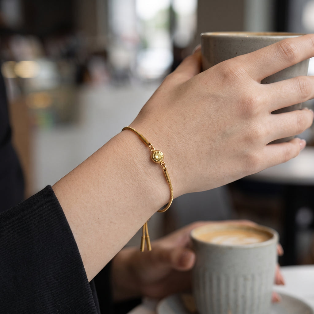 Bracelet Pierre de Naissance Topaze Jaune | Novembre